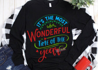 It’s the most wonderful time of the year 2020 t shirt template vector, It’s the most wonderful time of the year svg eps png dxf cut file, christmas quote svg,