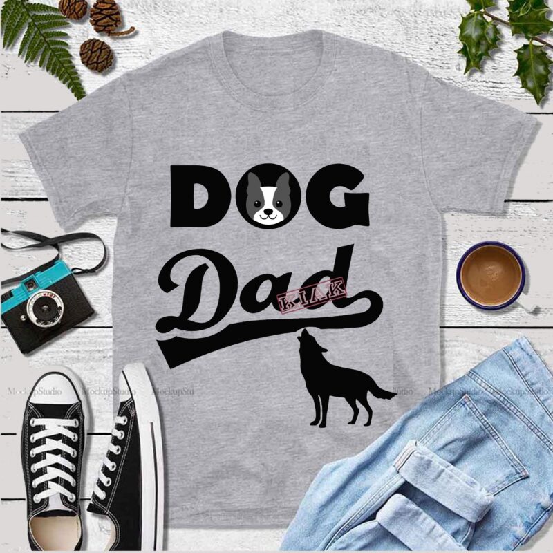 Dog dad vector, Dog dad Svg, Fathers Day vector, Fathers vector, Dad vector, Dad Svg, Happy father day vector, Dog vector, Dog logo, Dog Svg, Papa vector