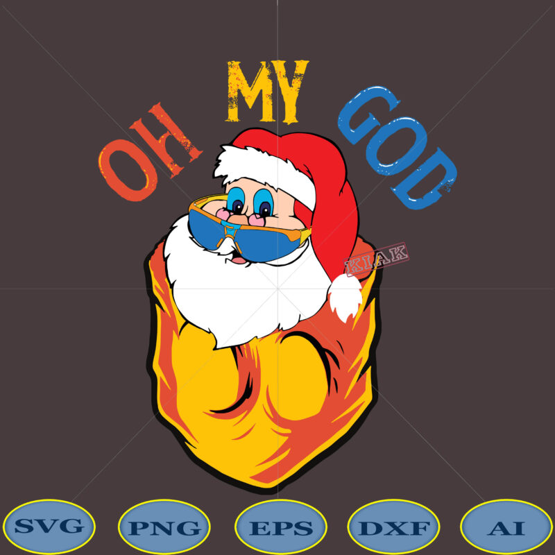 Oh my god help Santa claus, Pocket Santa claus tshirt svg, Pocket Santa claus funny vector, Funny Santa claus vector, Santa claus Hiding in Pocket, Santa claus lover print gift