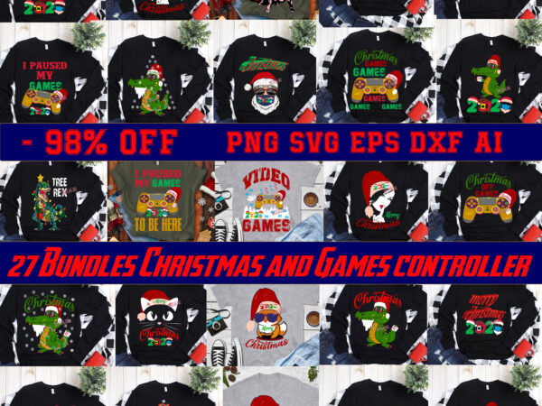 27 bundles christmas and games controller 2020 t shirt template vector, bundle games controller, bundles christmas and games controller 2020 svg, merry christmas, christmas, christmas 2020 svg, funny christmas 2020,