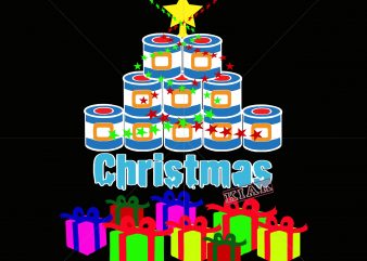 Toilet paper tree christmas quarantine t shirt template vector, Merry Christmas, Christmas 2020 Svg, Funny Christmas 2020, Christmas quote vector, Christmas Tree logo, Noel scene Svg
