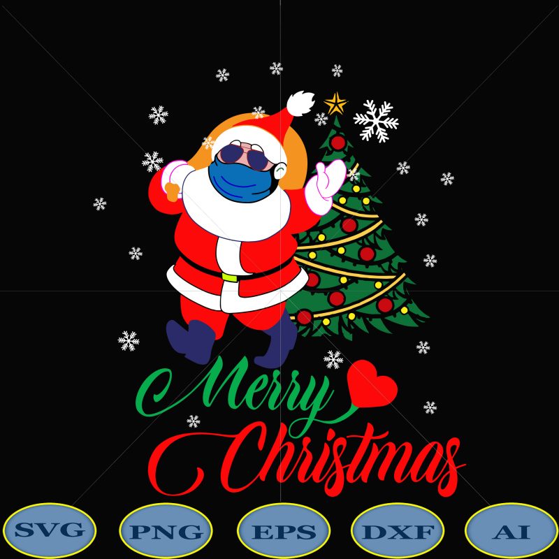 Santa goes for presents vector, Santa claus wearing sunglasses wearing a mask vector, Santa claus wearing sunglasses wearing a mask Svg, Santa Claus wearing sunglasses vector, Santa Claus wearing a