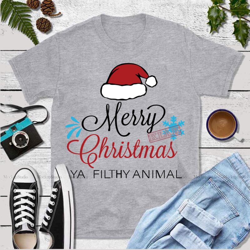 Merry christmas ya filthy animal vector, Merry Christmas, Christmas, Christmas 2020 Svg, Funny Christmas 2020, Merry Christmas vector, Santa vector, Noel scene Svg, Noel vector