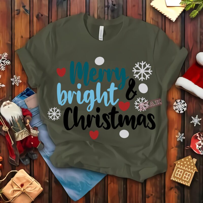 Merry and bright christmas vector, Merry Christmas, Christmas, Christmas 2020 Svg, Funny Christmas 2020, Merry Christmas vector, Santa vector, Noel scene Svg, Noel vector