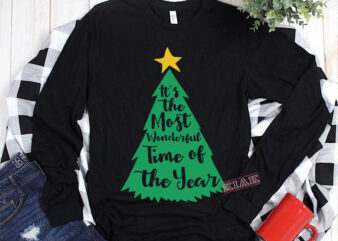 It’s the most wonderful time of the year Christmas tree t shirt template vector, Merry Christmas, Christmas, Christmas 2020 Svg, Funny Christmas 2020, Merry Christmas vector, Santa vector, Noel scene
