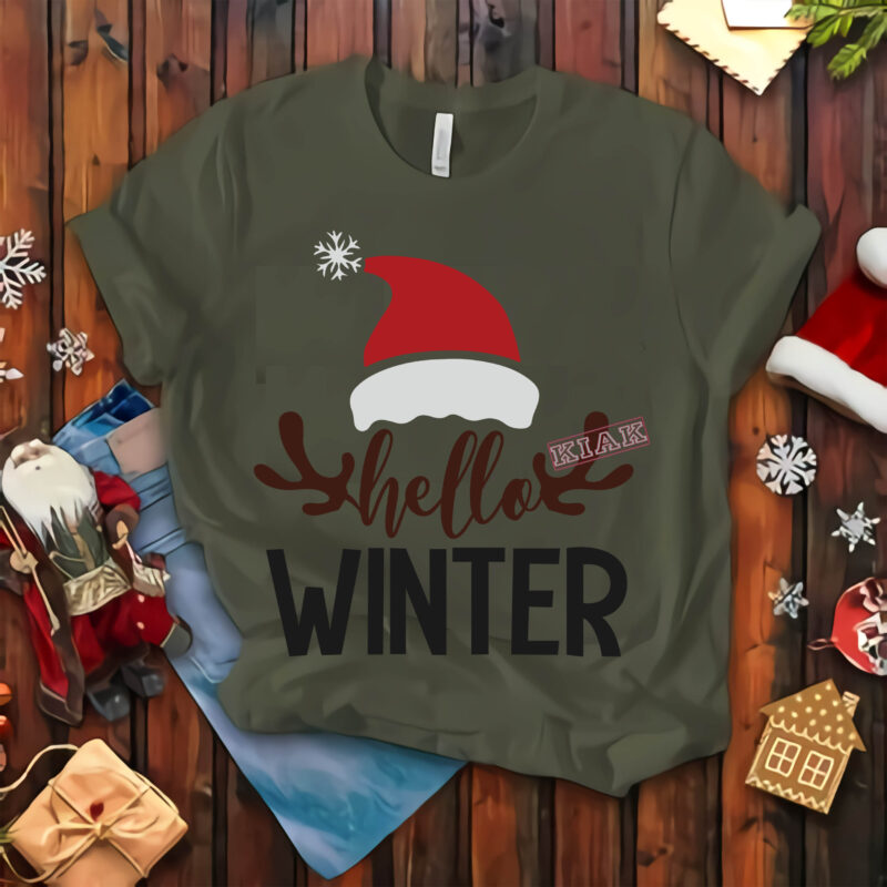 Hello winter Svg, Hello winter Christmas t shirt template vector, Merry Christmas, Christmas, Christmas 2020 Svg, Funny Christmas 2020, Merry Christmas vector, Santa vector, Noel scene Svg, Noel vector