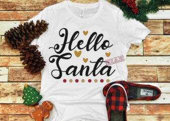 Hello Santa Svg, Santa vector, funny santa Svg, Merry Christmas vector, funny christmas 2020 svg, funny santa claus 2020 svg t shirt template vector