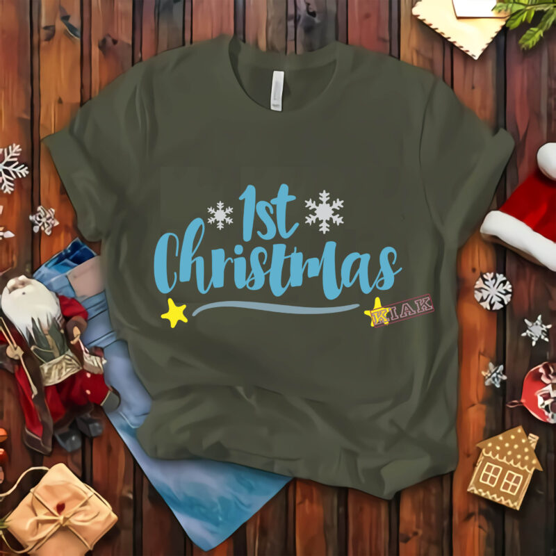First christmas Svg, 1st christmas t shirt template vector, Merry Christmas, Christmas, Christmas 2020 Svg, Funny Christmas 2020, Merry Christmas vector, Santa vector, Noel scene Svg, Noel vector