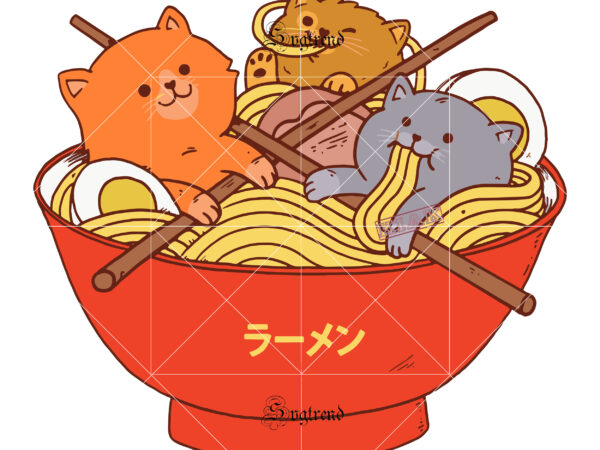 Cat ramen kawaii neko chonk, cat ramen kawaii neko chonk svg, cat ramen kawaii cute vector, kawaii neko ramen cute ramen cat japanese noodle funny anime svg, kawaii neko ramen