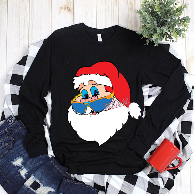 Santa in glasses cute t shirt template vector, Social distancing vector, Quarantine 2020 vector, Merry Christmas, Christmas, Christmas 2020 Svg, Funny Christmas 2020, Christmas quote vector, Christmas Tree logo, Noel