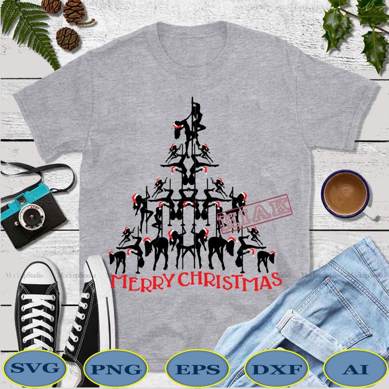 Girls pole dancing forming a Christmas tree in Christmas 2020 vector t shirt template vector, Merry Christmas, Christmas, Christmas 2020 Svg, Funny Christmas 2020, Christmas quote vector, Christmas Tree logo, Noel scene Svg