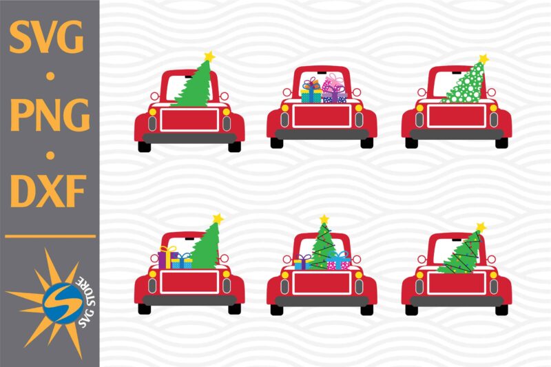 Christmas Truck SVG, PNG, DXF Digital Files Include