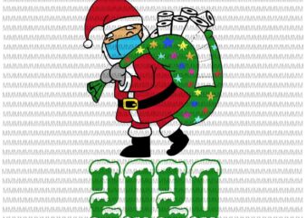 Santa Wearing Mask svg, santa claus mask svg, funny santa claus 2020 svg, christmas svg, Funny Christmas 2020 svg t shirt template vector