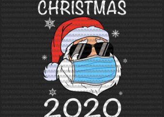 Christmas 2020 svg, Santa In Sunglasses Wearing Mask svg, Funny Christmas 2020, Santa Wearing Mask svg, santa claus mask svg, funny santa claus 2020 vector