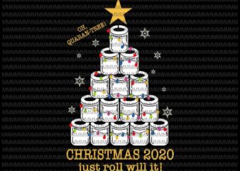 2020 Funny Quarantine Christmas Toilet Paper Tree svg, Christmas Toilet Paper Tree svg, Toilet Paper Tree 2020 svg