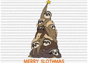 Merry Slothmas svg svg, Merry Slothmas vector, Christmas Tree Sloths svg, Sloths tree vector, Slothmas svg