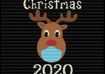 Reindeer In Mask Christmas 2020 svg, Rudolph Reindeer mask svg, Reindeer Christmas 2020 svg, Christmas 2020 Reindeer, Reindeer Christmas