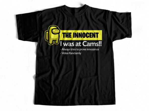 Yellow the innocent among us – trending t-shirt design for sale – imposter