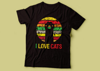 i love Cat funny T-Shirt Design | e tshirt design cat lover |Ai file,PNG file,svg file