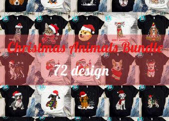 Christmas Animals Bundle PNG, Cat PNG, Dog PNG, Merry Christmas PNG, Corgi PNG, Dachshund PNG, Digital Download t shirt vector file