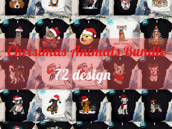 Christmas animals bundle png, cat png, dog png, merry christmas png, corgi png, dachshund png, digital download t shirt vector file