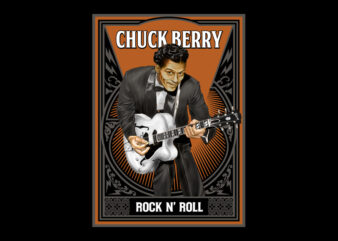 Chuck Berry t shirt vector file