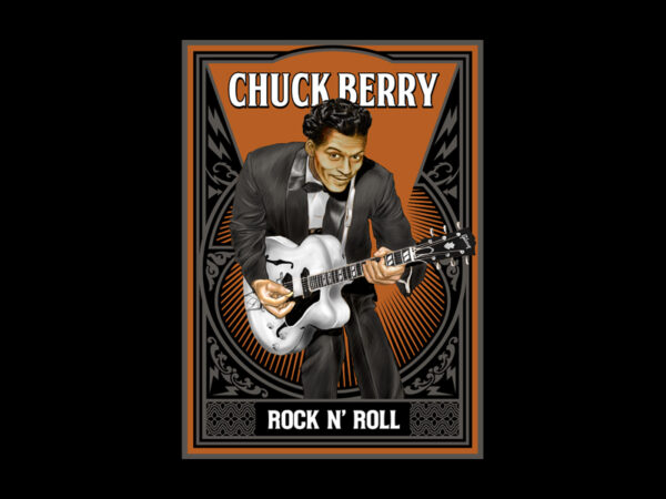 Chuck berry t shirt vector file