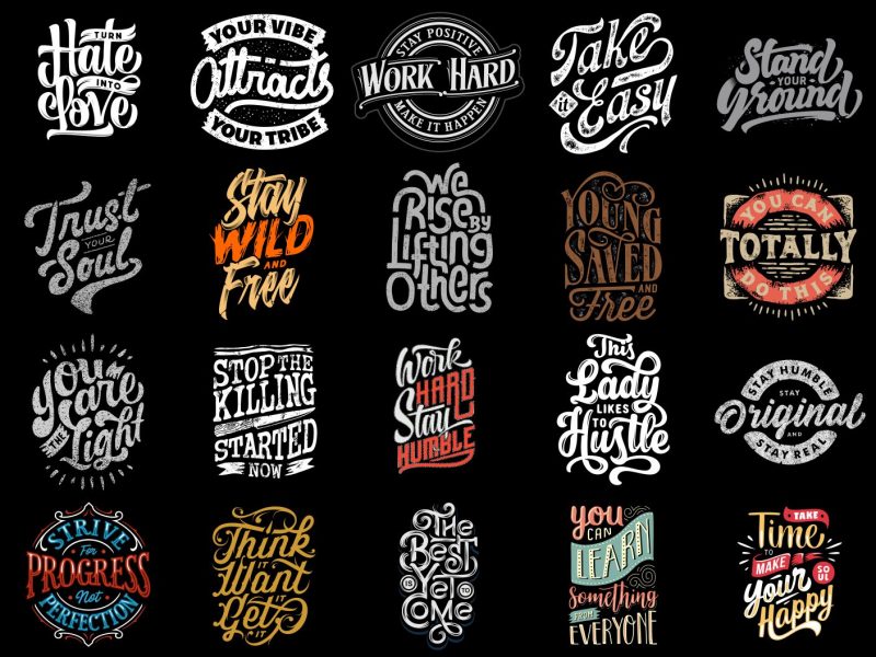 TYPOGRAPHY T-SHIRT DESIGNS BUNDLE PART 3