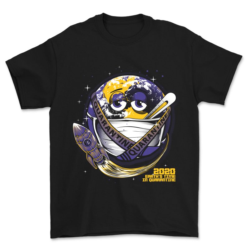 2020 earth time in quarantine tshirt design