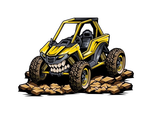 Atv monster concept t shirt vector