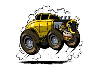 angry hotrod tshirt design