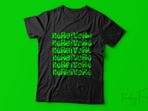 Herbivore White/Red Font Unisex T-Shirt
