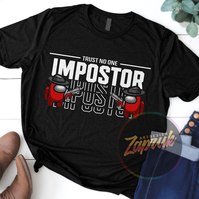 Trust no one – IMPOSTOR among us game PNG tshirt design