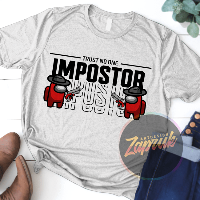 Trust no one – IMPOSTOR among us game PNG tshirt design