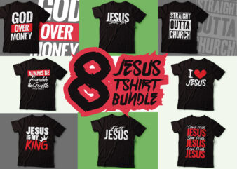 Jesus eight t-shirt bundle design | Christian bundle design