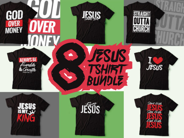 Jesus eight t-shirt bundle design | christian bundle design