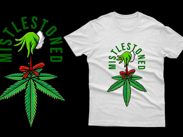 Mistlestoned cannabis weed marijuana parody 100% vector