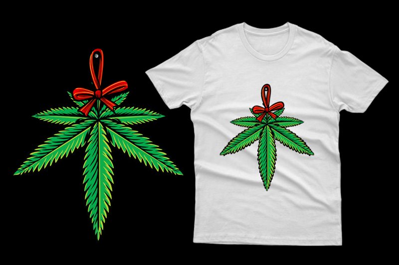 Mistlestoned Cannabis weed marijuana Parody 100% Vector