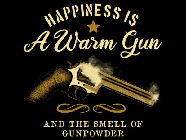 Happiness is a warm gun graphic t shirt