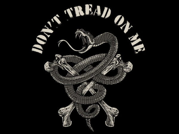 Dont tread on me t shirt vector illustration