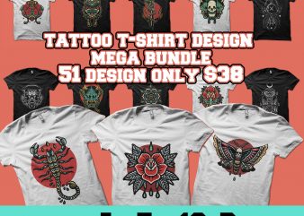 tattoo tshirt design mega bundle