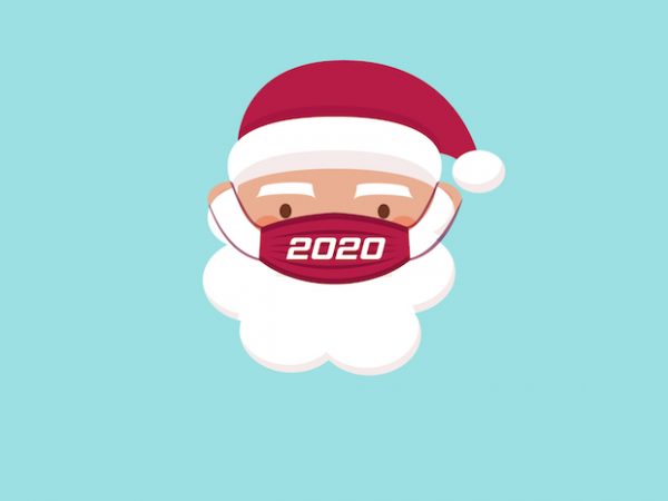 Santa claus with a wearing a mask svg-ai-png design