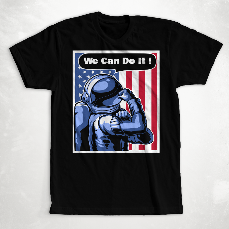 t-shirt vector Astronaut T-shirt Designs Bundle Part 3
