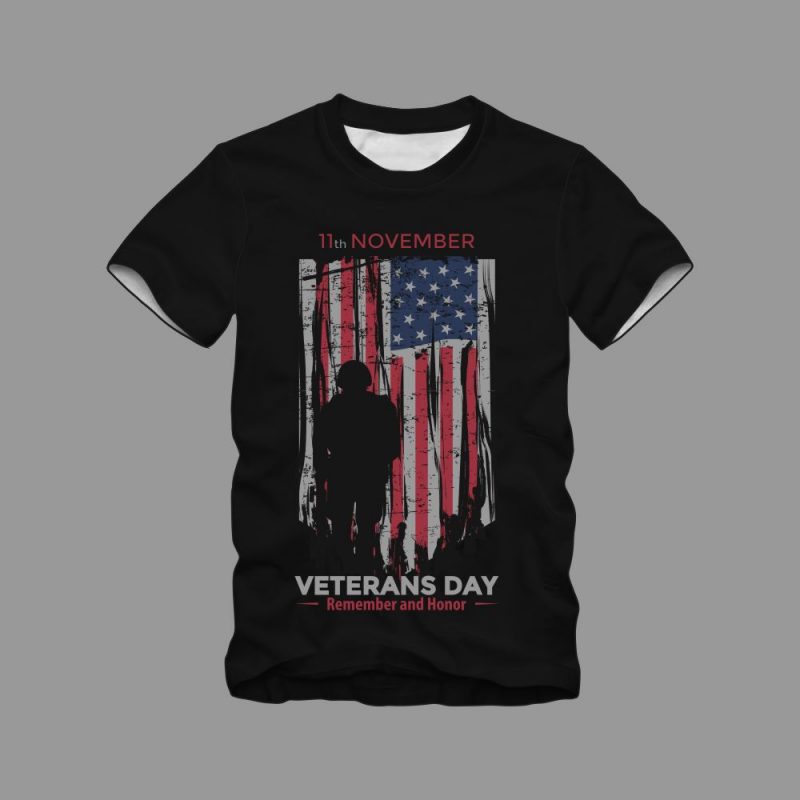 “American Flag Veterans Day” vector design t-shirt template buy t shirt design for sale!