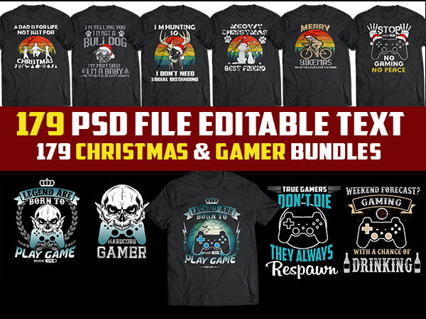 179 christmas template and gamer bundles psd file editable text png transparent