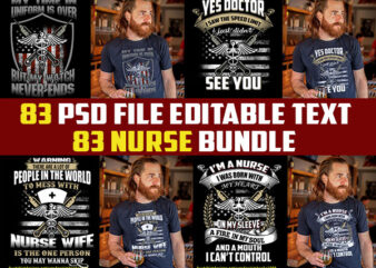 83 NURSE Strong tshirt designs bundles
