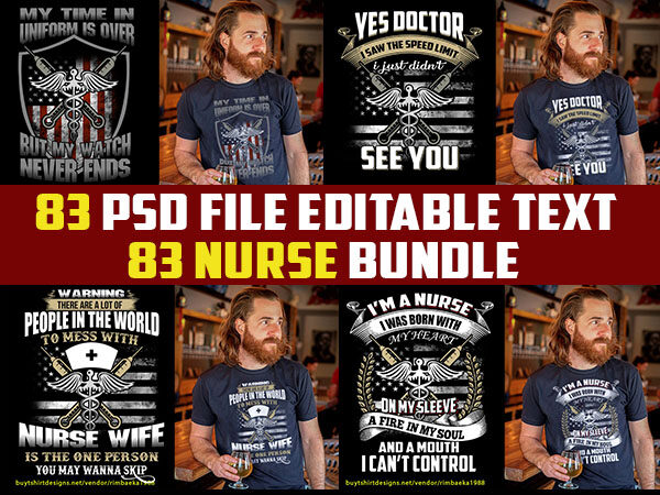 83 nurse strong tshirt designs bundles