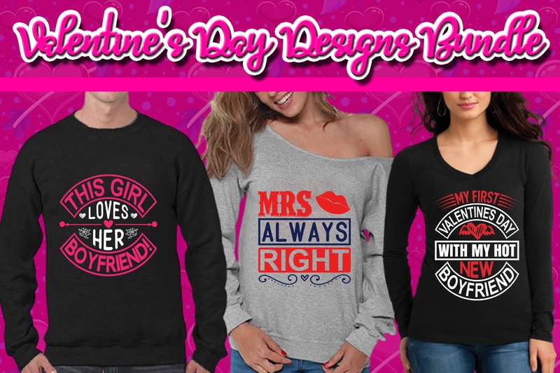 Best Selling 120 Valentine’s Day T-shirt Designs Bundle – 98% Off