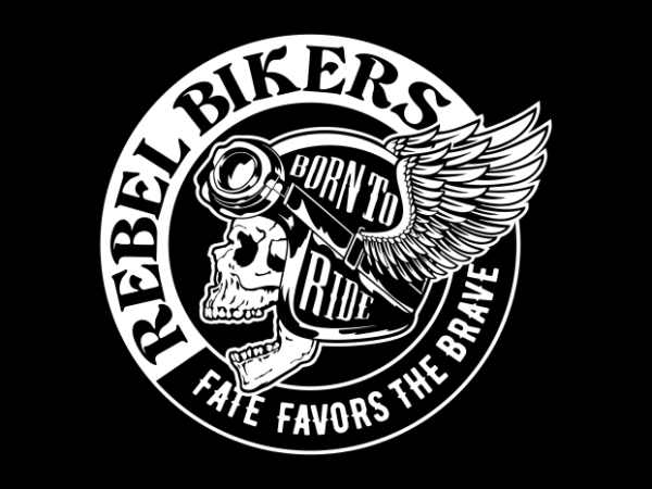 Rebel bikers t shirt design online