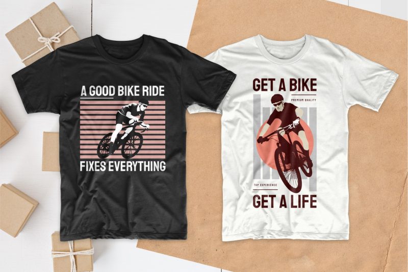 t-shirt vector bicycle t shirt design bundle, Bike t shirt design slogan quotes pack collection bundles, Bike t-shirt designs silhouettes, Mountain bike t shirt design, EPS PSD SVG PNG